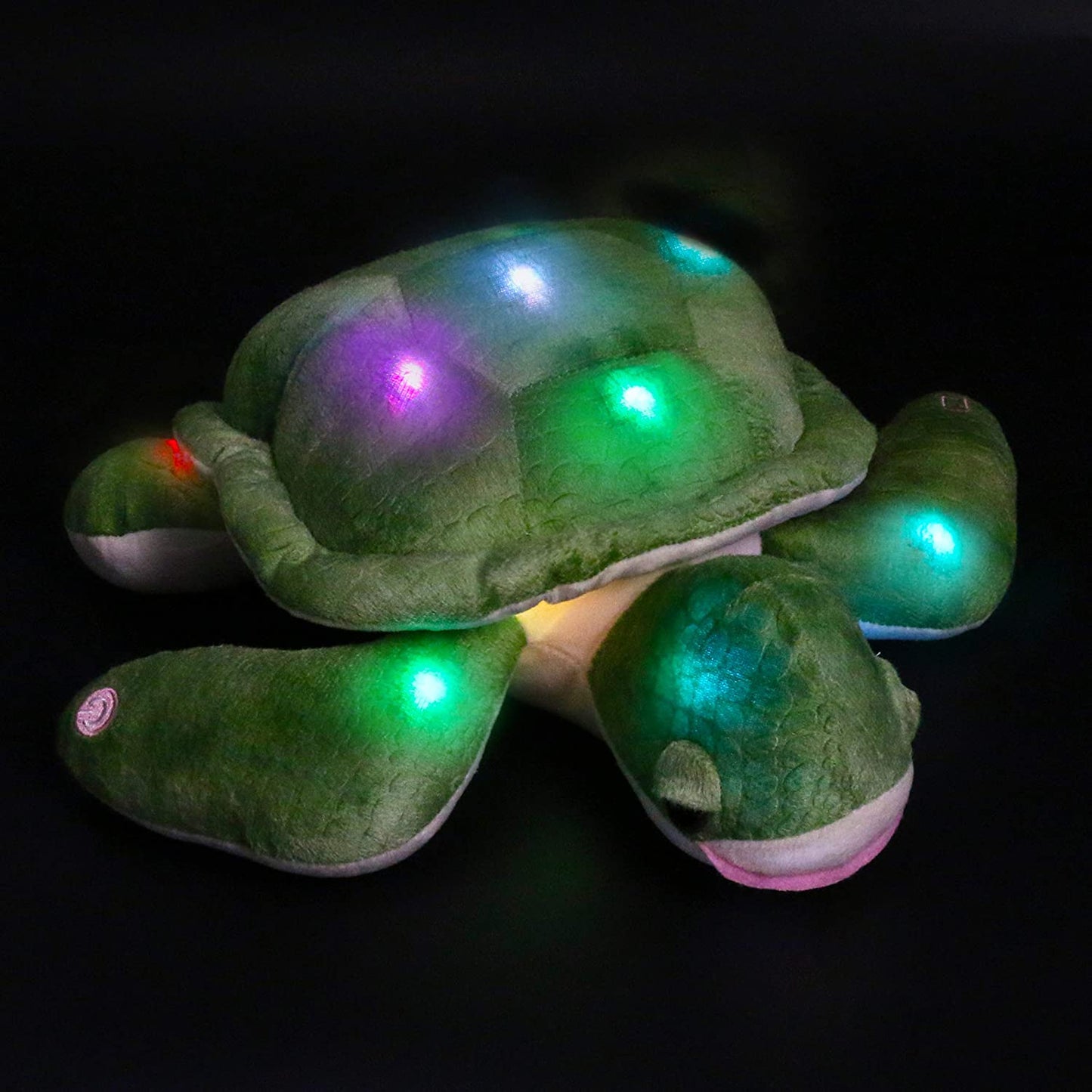 Low Seas Adventure Book & LED Light up Stuffed Sea Turtle Pillow Bundle