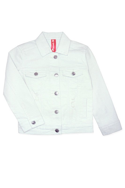 Girl's Premium Denim Solid Color Jacket_4