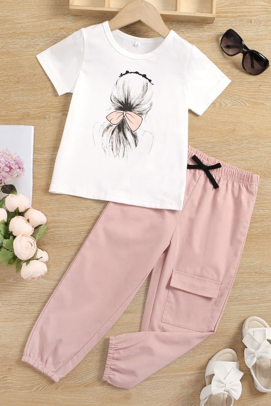 Girls Graphic Tee and Joggers Set_0