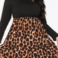 Leopard Color Bock Collared Long Sleeve Dress_6
