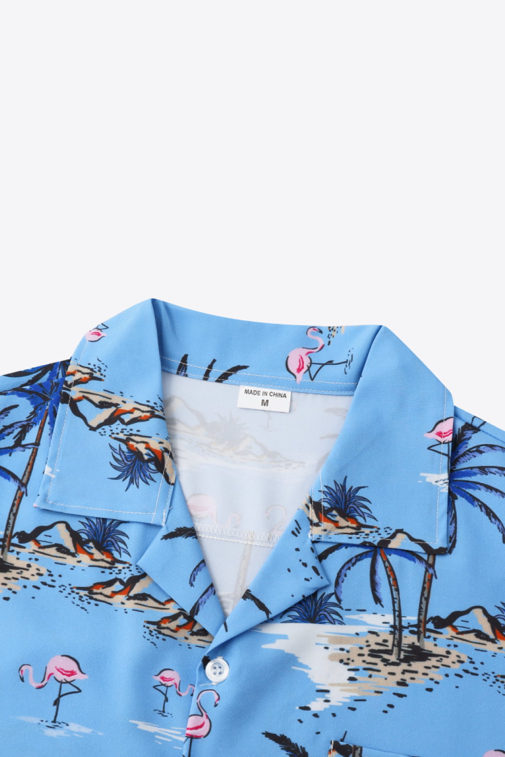 Collared Tropical Print Pocket Shirt_2