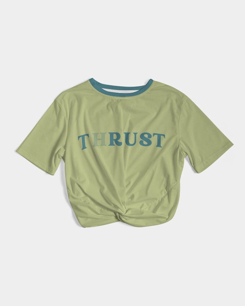 Trust Set Twist-Front Cropped Tee
