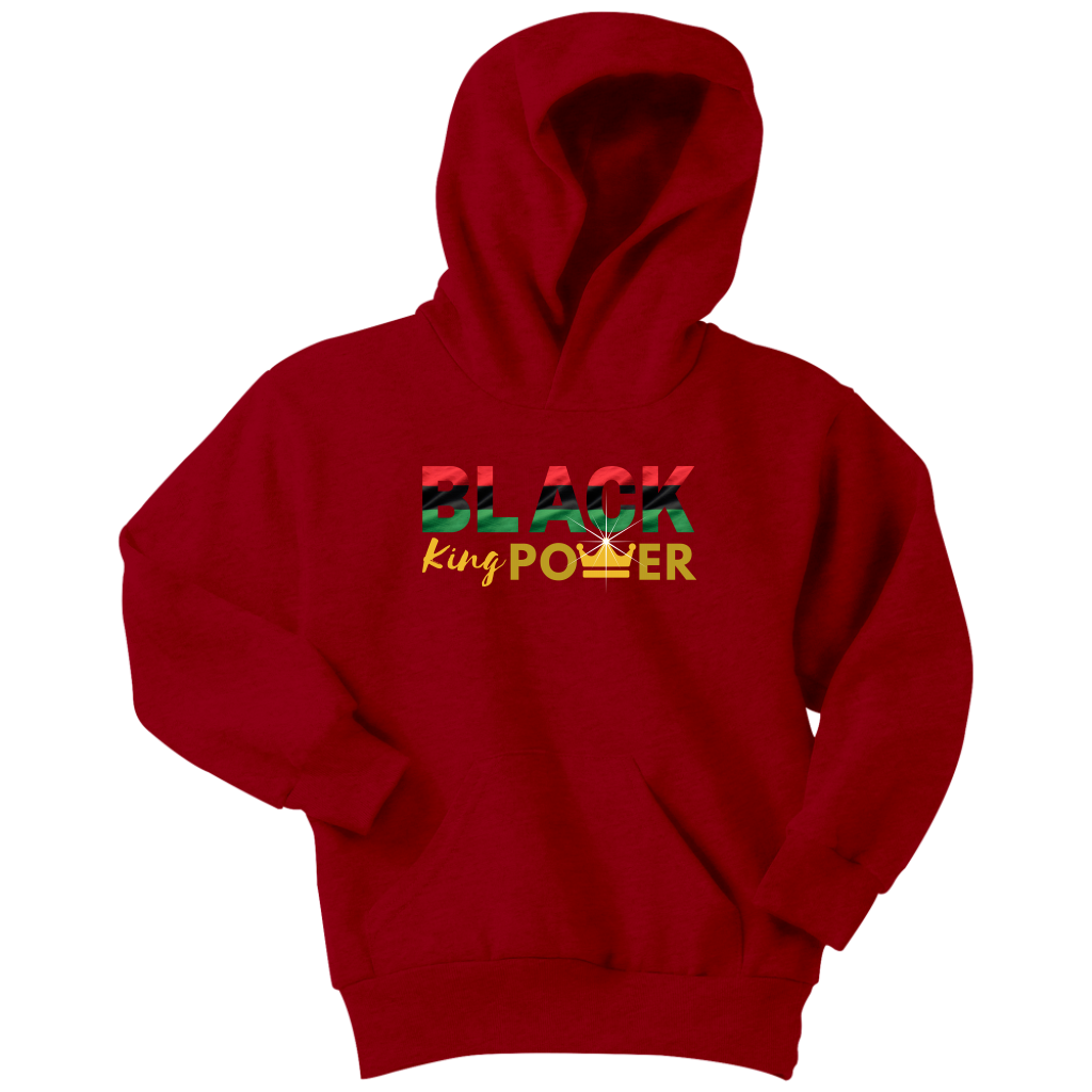 Black King Power Kids & Youth Hoodie