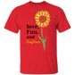 Love, Fun, Sunflower Youth Cotton T-Shirt