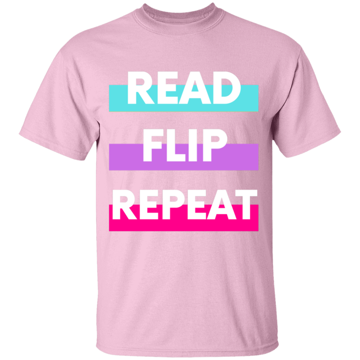 Read, Flip, Repeat T-shirt (white)
