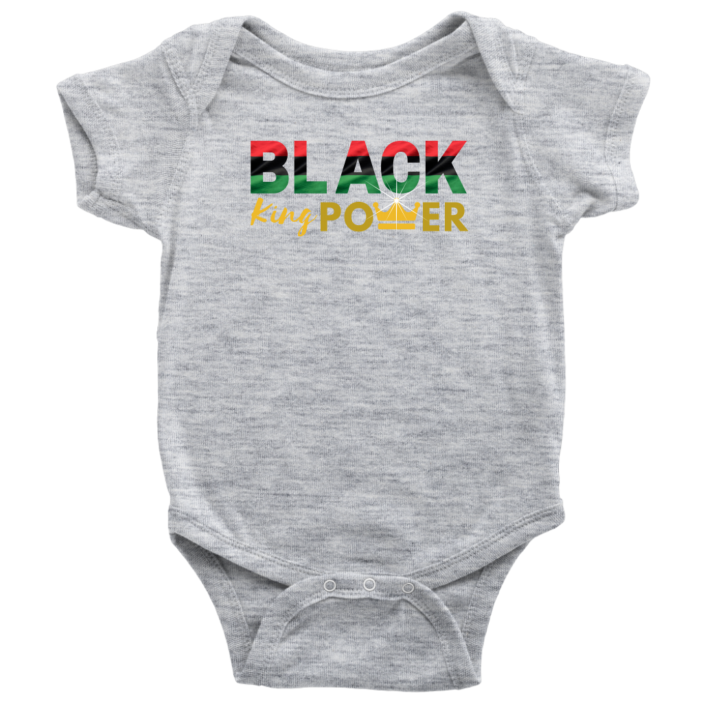 Black King Power Baby Bodysuit