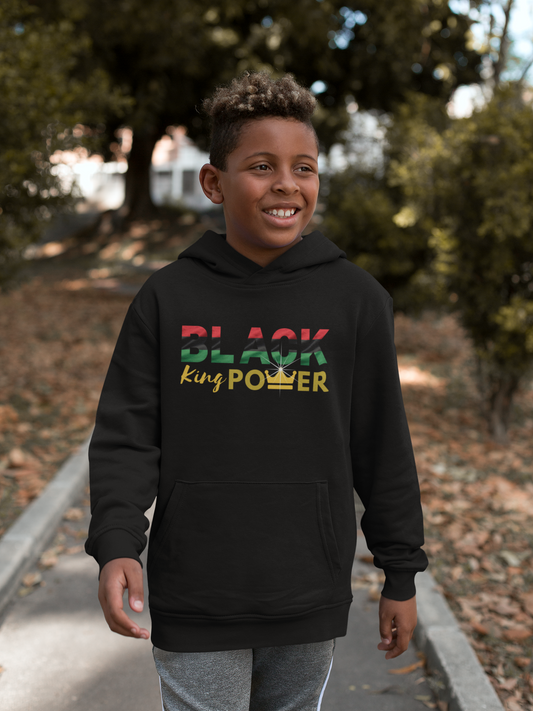 Black King Power Kids & Youth Hoodie