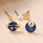 Moon, Planet and Star Earrings  (5 Pieces)