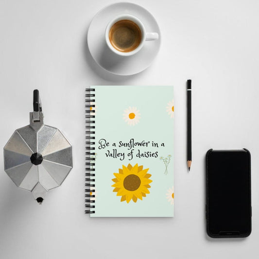 Blooming Sunflower Spiral notebook