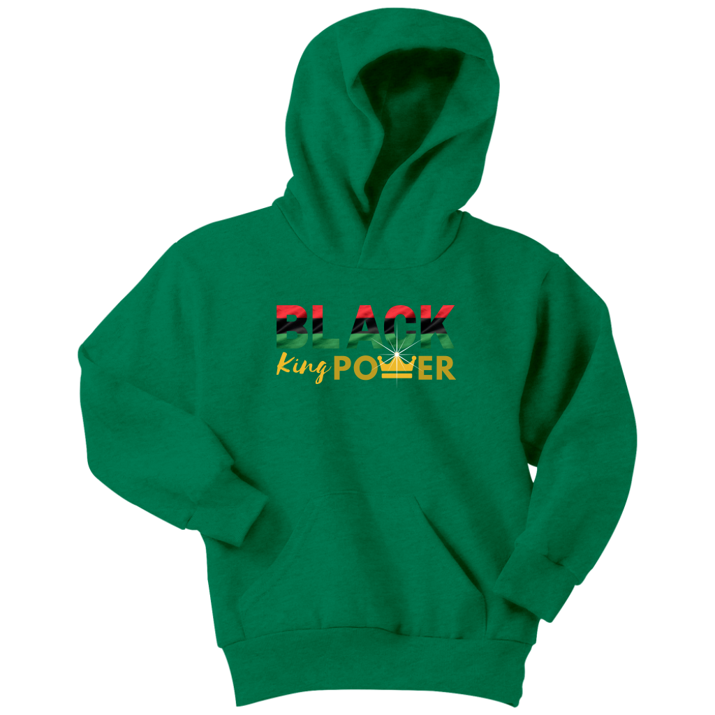 Black King Power Kids & Youth Hoodie